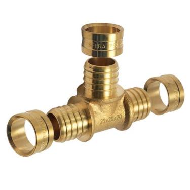 Imagem de Conexão Pex em T Emmeti 20x20x20 Latão - P28201366