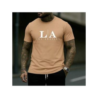 Imagem de Camiseta Básica Algodão Premium Camisa Estampada Los Angeles LA lançam