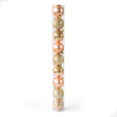 Imagem de Bola Mista Decorada 6cm - Ideal para Decorações de Natal e Festividade