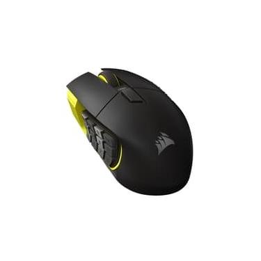 Imagem de Mouse Gamer Sem Fio Corsair SCIMITAR ELITE SE, RGB, 16 Botões, 33000DPI, Preto e Amarelo - CH-9314415-WW