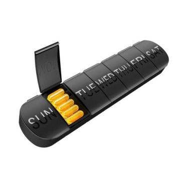 Imagem de Organizador Semanal De Comprimidos Grande Para Viagem, Estojo De Medic