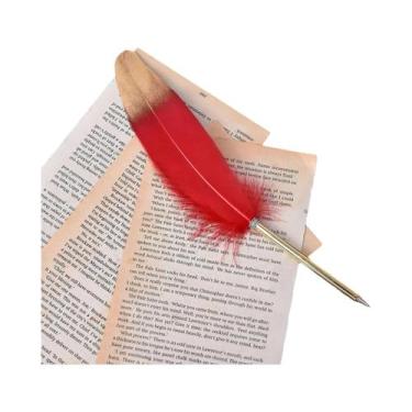 Imagem de 1 peça de papelaria caneta esferográfica de pena fofa estilo de person