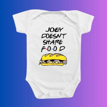 Imagem de Roupinha Body de Bebê Temático Joey Doesnt Share Food Menina Menino Pr