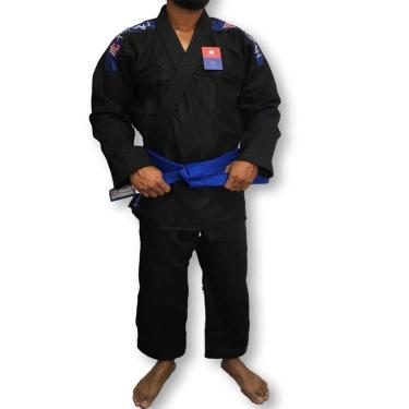 Imagem de Kimono Torah Trançado Flex Jiu Jitsu - Preto-Unissex