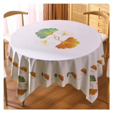 Imagem de Toalha de mesa redonda toalha de mesa lavável em tecido de poliéster para festa de casamento e banquete (1)