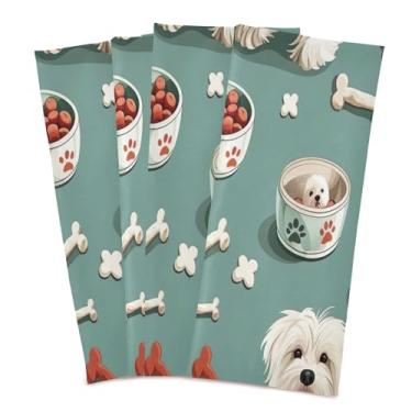 Imagem de xigua Cute Dogs Conjunto de 6 panos de prato de cozinha, macios e altamente absorventes de secagem rápida para limpeza de pratos e limpeza à mão, 71 x 45 cm