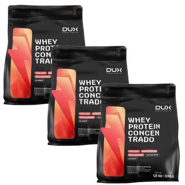 Imagem de Kit 3X Whey Protein Concentrado - 1800g Refil Chocolate - Dux Nutrition-Masculino
