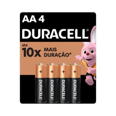 Imagem de Pilha Alcalina AA Duracell Com 4 Unidades