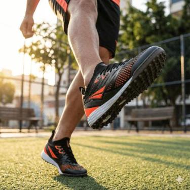 Imagem de Chuteira Masculina Penalty Society SE7E Locker Preto/Coral, Preto, Cor