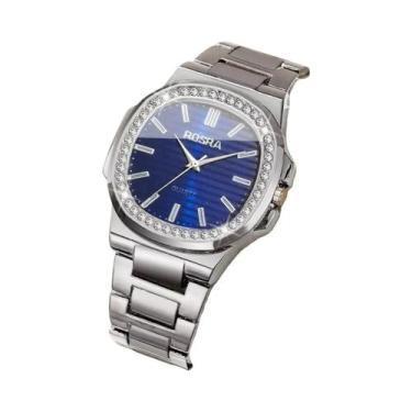 Imagem de Relógio De Pulso Masculino De Luxo Com Pulseira De Aço E Strass, Relóg