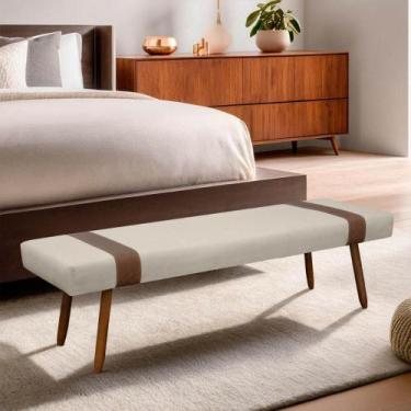 Imagem de Puff Recamier Retangular para Sala Quarto Belt 140cm Bouclê - SOFA STO