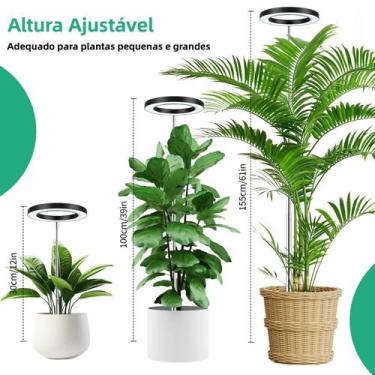 Imagem de Luz De Cultivo De Plantas Com Altura Ajustável E Temporizador Automáti