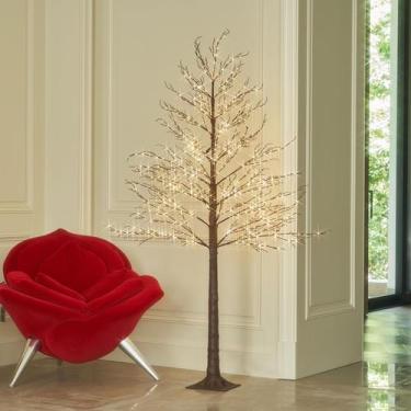 Imagem de Árvore Marrom Iluminada Hairui com 690 LEDs, 1,8m, Galhos Artificiais 