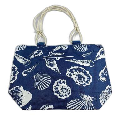 Imagem de Bolsa Feminina De Praia Sacola Grande Com Forro Fundo Do Mar Oceano