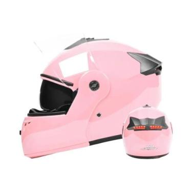 Imagem de Lanterna Traseira LED Unissex Para Capacete De Motocicleta Com Espelho