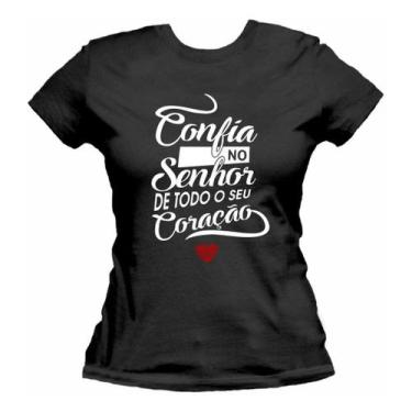 Imagem de Camiseta Senhor Jesus Evangélica Frases Bíblicas Fé Femina Baby Look -
