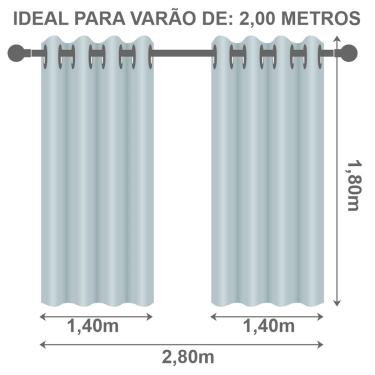 Imagem de Cortina Blackout PVC 2,80m x 1,80m 100% Policloreto de Vinila - Branca