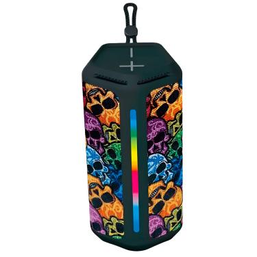Imagem de Caixa de Som Bluetooth Resistente à Água Portátil LED RGB Modelo:Caveira