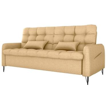Imagem de Sofa Cama 2 Lugares 200cm Pillar Linho Vancouver E486 Milani Store Pal