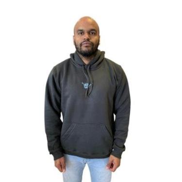 Imagem de Blusa de Moletom Canguru Hang Loose Wildguys Original Chumbo-Masculino