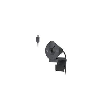 Imagem de Webcam Logitech Brio 300 Full HD, 1080p, 30 FPS, USB-C, Microfone Integrado, Grafite - 960-001413