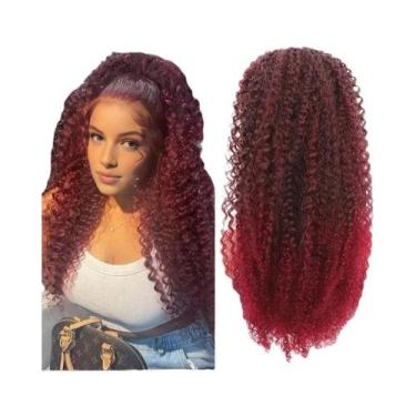 Imagem de Peruca Sintética Longa E Volumosa Com Rabo De Cavalo E Cordão Ajustáve