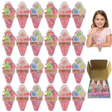 Imagem de Kit 24 Maleta Sorvete Brinquedo Maquiagem E Acessórios Para Meninas - 