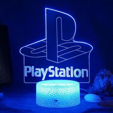 Imagem de Luz noturna LED 3D que muda de cor PlayStation para crianças - yiweisa