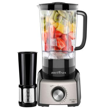 Imagem de Liquidificador Britânia Blq1380P Com 12 Velocidades Preto Com Inox 220V
