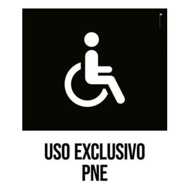 Imagem de Kit 5 Placas Sinalização - Uso Exclusivo Pne Desenho - Sinalizo