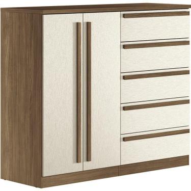 Imagem de Comoda Grande Malaga Gold 2 Portas 5 Gavetas Santos Andira