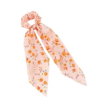 Imagem de Laço De Cabelo Com Estampa Floral Em Cetim, Acessórios Para Mulheres E