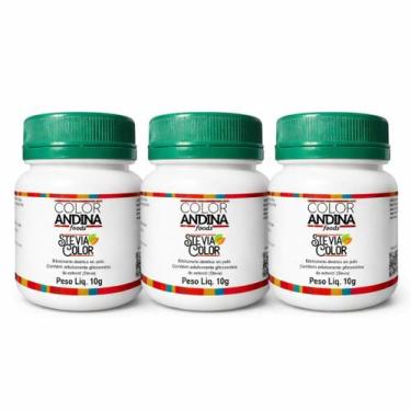 Imagem de Adoçante Stévia 10g KIT 3 Unidades Color Andina - Color Andina Foods