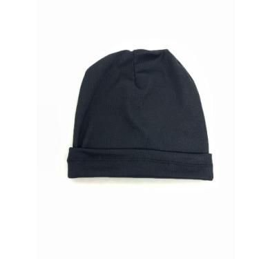 Imagem de Gorro Touca Preto Liso Malha - Lepin Enxovais
