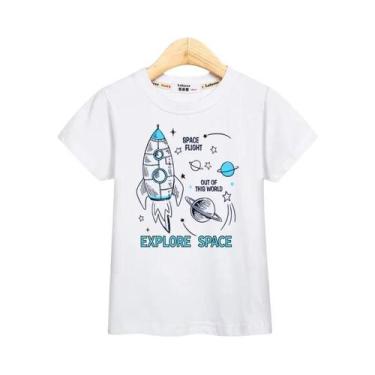 Imagem de Camiseta De Verão Para Meninos, Camiseta Com Desenho De Nave Espacial,