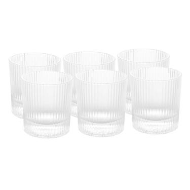 Imagem de Cj 6 Copos de Cristal para Whisky Lines Transparente 300ml Wolff