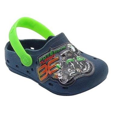 Imagem de Sandália Babuche Infantil Pé com Pé Moto Marinho Menino-Masculino