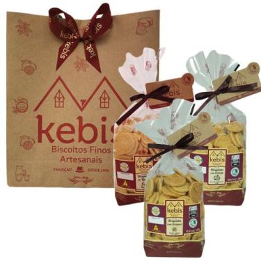Imagem de Kit presente Biscoito caseiro Queijo, Cebola, Orégano - Kebis