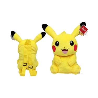 Imagem de Mochila De Pelúcia Pikachu Para Crianças, Brinquedo De Boneco Pokemon,