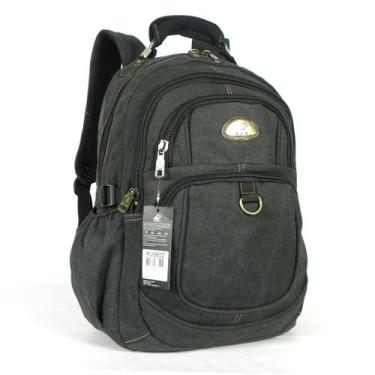 Imagem de Mochila Lona Notebook 35L Keuven KVN JA9802, Preto Estonado