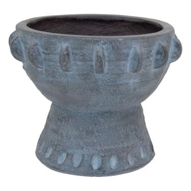 Imagem de CACHEPÔ VASO DECORATIVO ENFEITE PLANTA RESINA 32x39x39cm CINZA