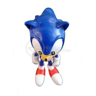 Imagem de Boneco Action Figure Sonic The Hedgehog Azul 16cm Somic Sega Videogame para Colecionado...