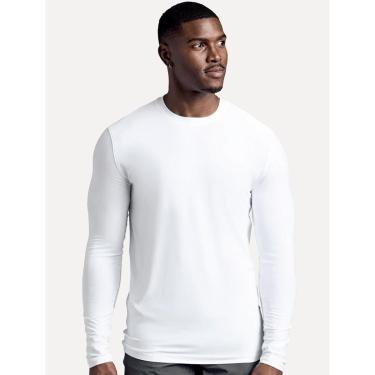 Imagem de Camiseta Calvin Klein Swimwear Masculina Manga Longa UV Branca-Masculino
