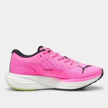 Imagem de Tênis Puma Deviate Nitro 2 Feminino, Rosa, Branco, 34