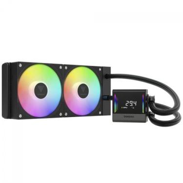 Imagem de Water Cooler Gamdias Chione E4-240, ARGB, 240mm, Display Digital, Inte