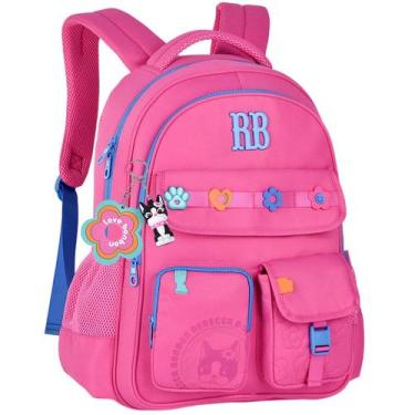 Imagem de Mochila de costas e de bordo 17,5 Flower Power Rebecca Bonbon - rosa