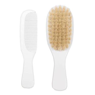 Imagem de Kit Escova E Pente Para Cabelo Cerdas Naturais bebê Buba