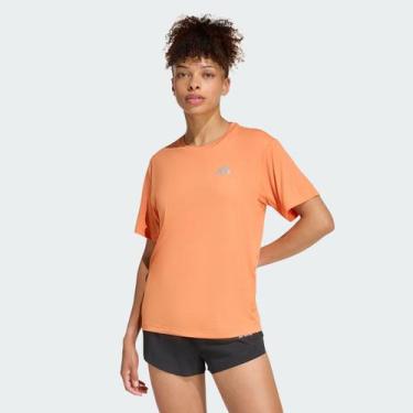 Imagem de Camiseta Adidas Running Ess Tee Feminina Laranja, G