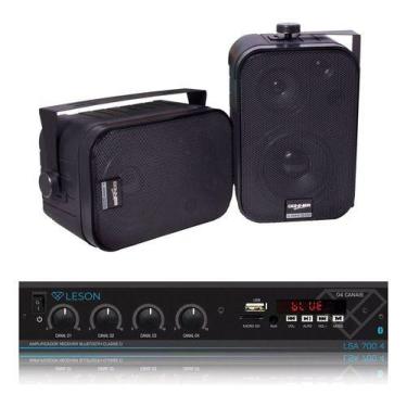 Imagem de Kit Amplificador Lsa 400.4 60wrms + 1 Par Sp400 Ll Audio, 127/220V