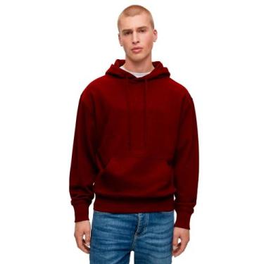 Imagem de Blusa de Frio Moletom com Capuz Bolso Canguru - RM, Vinho, GG